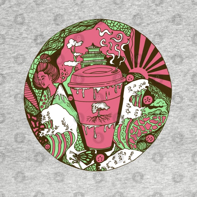 Pink and Mint Coffee In Japan by kenallouis